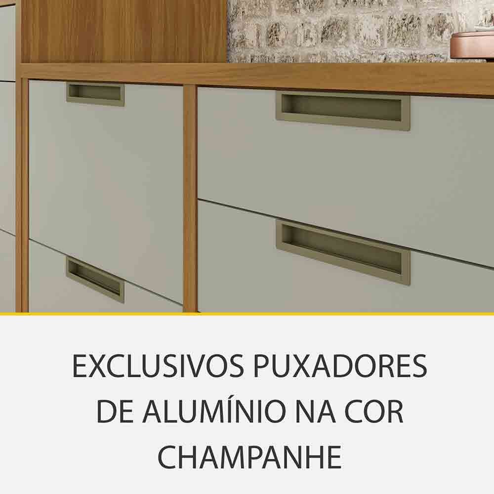 Cozinha 08 Peças Ripado Nesher Imperatriz Gourmet 100% Mdf - 7