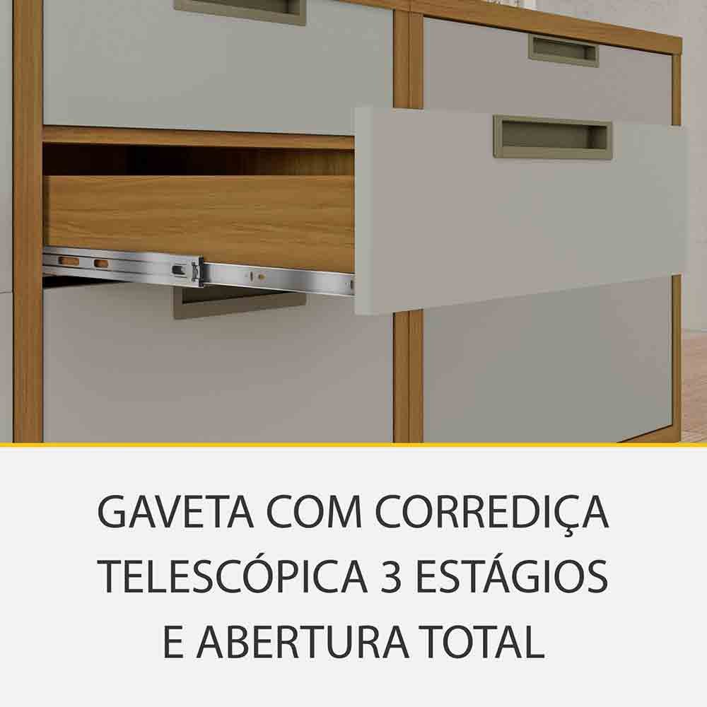 Cozinha 08 Peças Ripado Nesher Imperatriz Gourmet 100% Mdf - 4