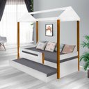 Ver imagem 1 de Bicama Solteiro Divaloto Casa Montessoriana Sara Branco e Mel