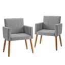 Ver imagem 4 de Jogo 2 Poltronas para Escritório Decor Escrivaninha Resistente Confortável Luxo
