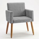 Ver imagem 5 de Jogo 2 Poltronas para Escritório Decor Escrivaninha Resistente Confortável Luxo