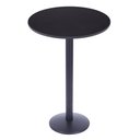 Ver imagem 1 de Mesa Bistro Luisiana com Tampo Redondo Preto de 70cm Base Ferro Preta - 60575