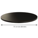Ver imagem 6 de Mesa Bistro Luisiana com Tampo Redondo Preto de 70cm Base Ferro Preta - 60575
