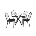 Ver imagem 6 de Mesa de Sala Jantar Volga C/ Tampo de Vidro Quadrado 90cm Niquel - Kappesberg