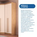Ver mais imagens de Guarda-Roupa Modulado 2 Portas com Prateleiras e Cabideiro Infinity Marrom/Cedro/Blush Line