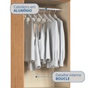 Ver imagem 6 de Guarda-Roupa Modulado 2 Portas com Prateleiras e Cabideiro Infinity Marrom/Cedro/Blush Line