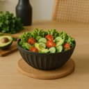 Ver imagem 2 de Saladeira Tigela Redonda Preta 1,5l Plástico 20x8,5cm Uz Salada Pipoca Sobremesa