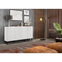 Ver mais imagens de Aparador Buffet 4 Portas Retrô Veneza Multimóveis V3556 Branco/Preto