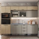 Ver imagem 2 de Cozinha Completa Lavínia 15 Portas 3 Gavetas com Vidro Imperial/fume - Jcarvalho