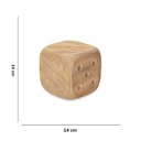 Ver imagem 5 de Escultura Decorativa Dado em Poliresina Madeira 14x14 cm - D’Rossi