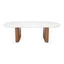 Ver imagem 3 de Mesa de Jantar Toscana 250x108cm Oblongo - Amêndoa - Tampo 250x108cm Branco/vidro Off-white
