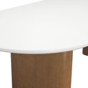 Ver imagem 5 de Mesa de Jantar Toscana 250x108cm Oblongo - Amêndoa - Tampo 250x108cm Branco/vidro Off-white