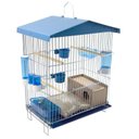 Ver imagem 1 de Combo Viveiro para Pássaros Pequeno de Parede Completo Azul