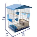 Ver imagem 2 de Combo Viveiro para Pássaros Pequeno de Parede Completo Azul