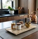 Ver imagem 3 de Bandeja Lavabo Mármore Travertino 25x12 para Banheiro Bege Bege