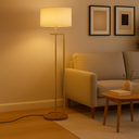 Ver imagem 1 de Luminaria Salone Abajur de Chao Moderno Sala Quarto:palha/champanhe