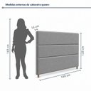 Ver imagem 4 de Cabeceira Estofada Queen 160cm Base Madeira Maciça Slim