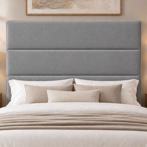 Cabeceira Estofada Queen 160cm Base Madeira Maciça Slim