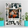 Quadro Decorativo Friends Colagem 33x24cm:Madeira branca - 2