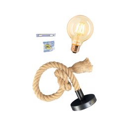Pendente Corda Retro E27 – 1 Metro com Lampada Filamento - 7