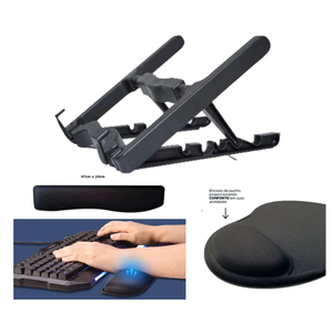 Combo Suporte Notebook + Apoio p/Teclado(keypad) E Mouse Pad (SEM MOUSE)