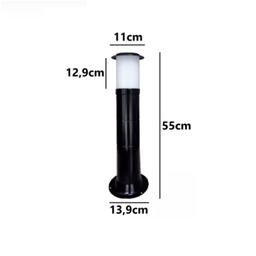 Poste Balizador Luminária Casa Sítio Jardim 50cm Marrom - 2