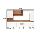 Ver imagem 3 de Cozinha Completa Modulada 6 Peças com Balcão para Cooktop Multimóveis Cr20410 Freijó-branco