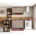 Ver imagem 1 de Cozinha Completa 4 Peças com Bancada Mesa Gourmet Armário Aéreo e Balcão de Pia Mel Luciane Móveis