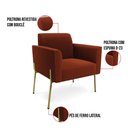 Ver imagem 4 de Namoradeira e 2 Poltronas Pé Ferro Dourado Marisa Bouclê Terra D03 - D’Rossi