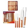 Kit para Churrasco Cabo de Madeira Natural 15 Pçs com Petisqueira Tramontina - 1