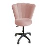 Cadeira Mocho Para Estética Escritório Veludo - Estopar Veludo Rosa - 1
