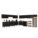 Ver imagem 2 de Armário de Cozinha Completa Atlanta Link com Vidro Carraro Preto Touch