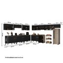 Ver imagem 5 de Armário de Cozinha Completa Atlanta Link com Vidro Carraro Preto Touch