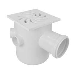 Caixa Sifonada Amanco Grelha Vort Branco Quadrada 150x185x75 - 1