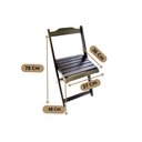 Ver imagem 3 de Cadeira Dobrável Retrátil de Madeira Preto