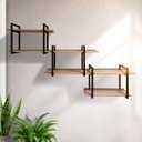 Ver imagem 1 de Prateleira Moderna Suspensa Elegante Nova Organizadora Casa