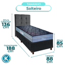 Ver imagem 3 de Kit Cabeceira + Cama Box + Colchão Solteiro Molas Ensacadas Petrus Paropas