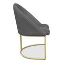 Ver imagem 5 de Kit 02 Cadeiras Poltrona de Jantar Bela Suede Base Metálica Industrial Dourado - Pallazio