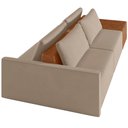 Ver imagem 7 de Sofá Ilha Modular para Sala 232cm com Puff Dublin K01 Veludo Bege Sintético Caramelo - Lyam Decor