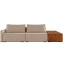 Ver imagem 3 de Sofá Ilha Modular para Sala 232cm com Puff Dublin K01 Veludo Bege Sintético Caramelo - Lyam Decor