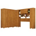 Ver imagem 3 de Guarda-Roupa Casal Modulado Positano 9 Portas 2 Gavetas com Pés Cinamomo - Pnr Móveis