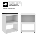 Ver imagem 2 de Balcão de Cozinha para Cooktop 4 e 5 Bocas com 2 Nicho para Forno e Microondas Adriana AJL - Branco
