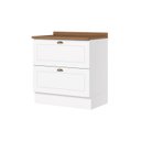 Ver imagem 3 de Balcão 80cm com 02 Gavetas com Tampo Cozinha Emily Espresso Móveis