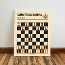 Ver imagem 2 de Kit 3 Quadro Decorativo Aberturas Xadrez Estratégia Chess 40x28cm