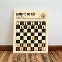 Ver imagem 4 de Kit 3 Quadro Decorativo Aberturas Xadrez Estratégia Chess 40x28cm