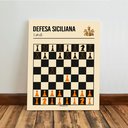 Ver imagem 3 de Kit 3 Quadro Decorativo Aberturas Xadrez Estratégia Chess 40x28cm