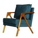 Ver imagem 3 de Kit 2 Poltronas Cadeira Marilia Recepção - Suede Azul Royal