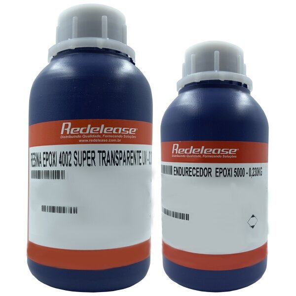 Resina Epoxi 4002 Alta Viscosidade ULTRA TRANSPARENTE e Proteção UV Com Endurecedor (715 g)