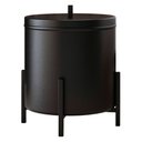 Ver imagem 5 de Kit Porta Toalha de Rosto e Lixeira de Banheiro 6l Eleganza Metal Preto - Pallazio