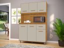 Ver imagem 2 de Armário de Cozinha Ca 6 Portas + Gaveta Organizadora Cor Ipê / Off White